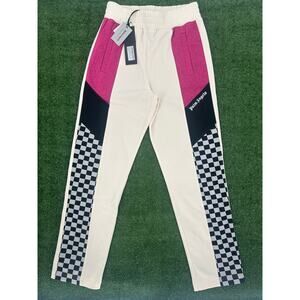 Palm Angels Colorblock Track Pant White & Fuchsia Medium Brand New